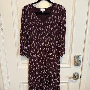 J Jill smocked bodice dress